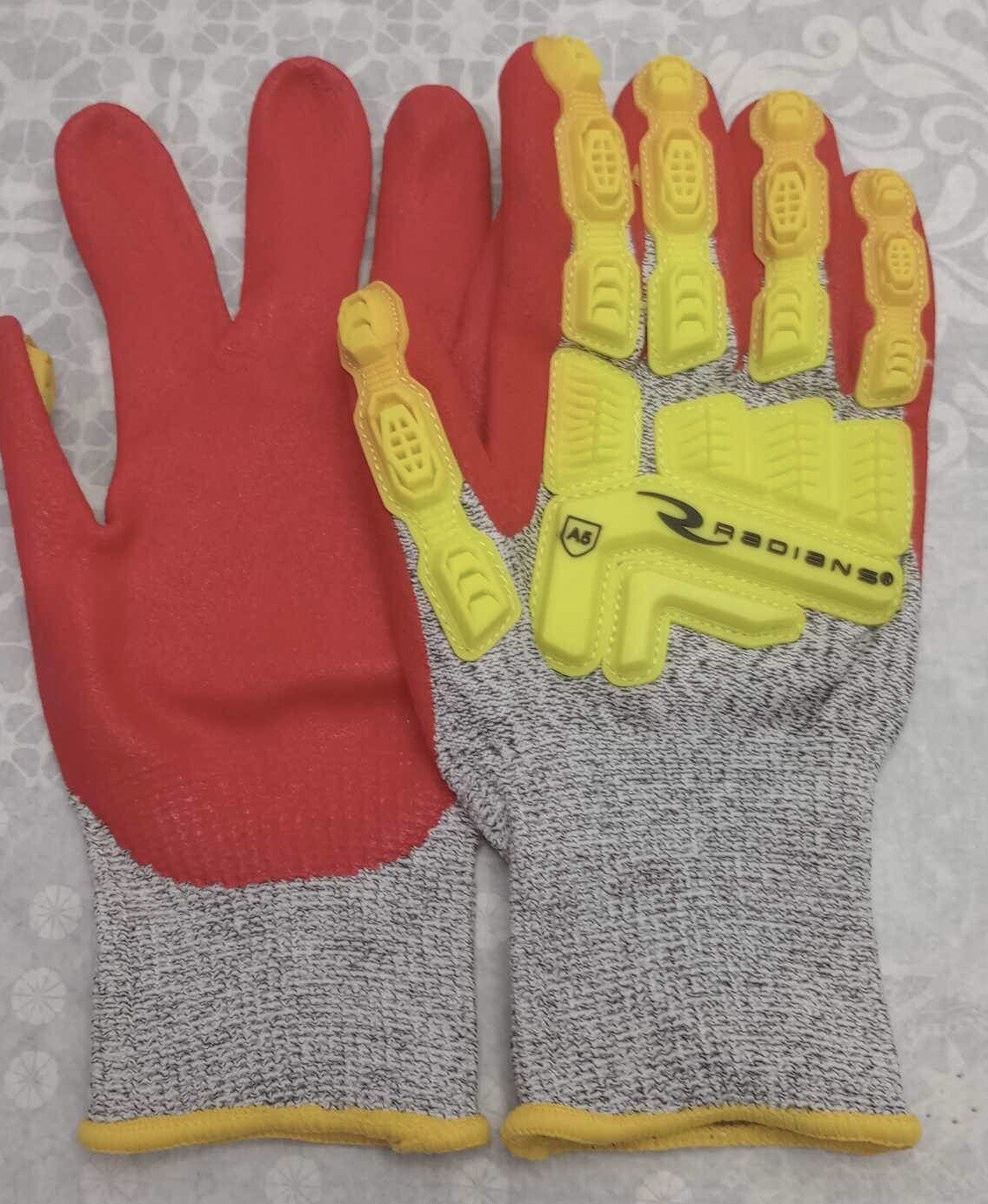 Radians RWG603L Large Cut Resistant Level A5 Sandy Nitrile Coated Impact Gloves