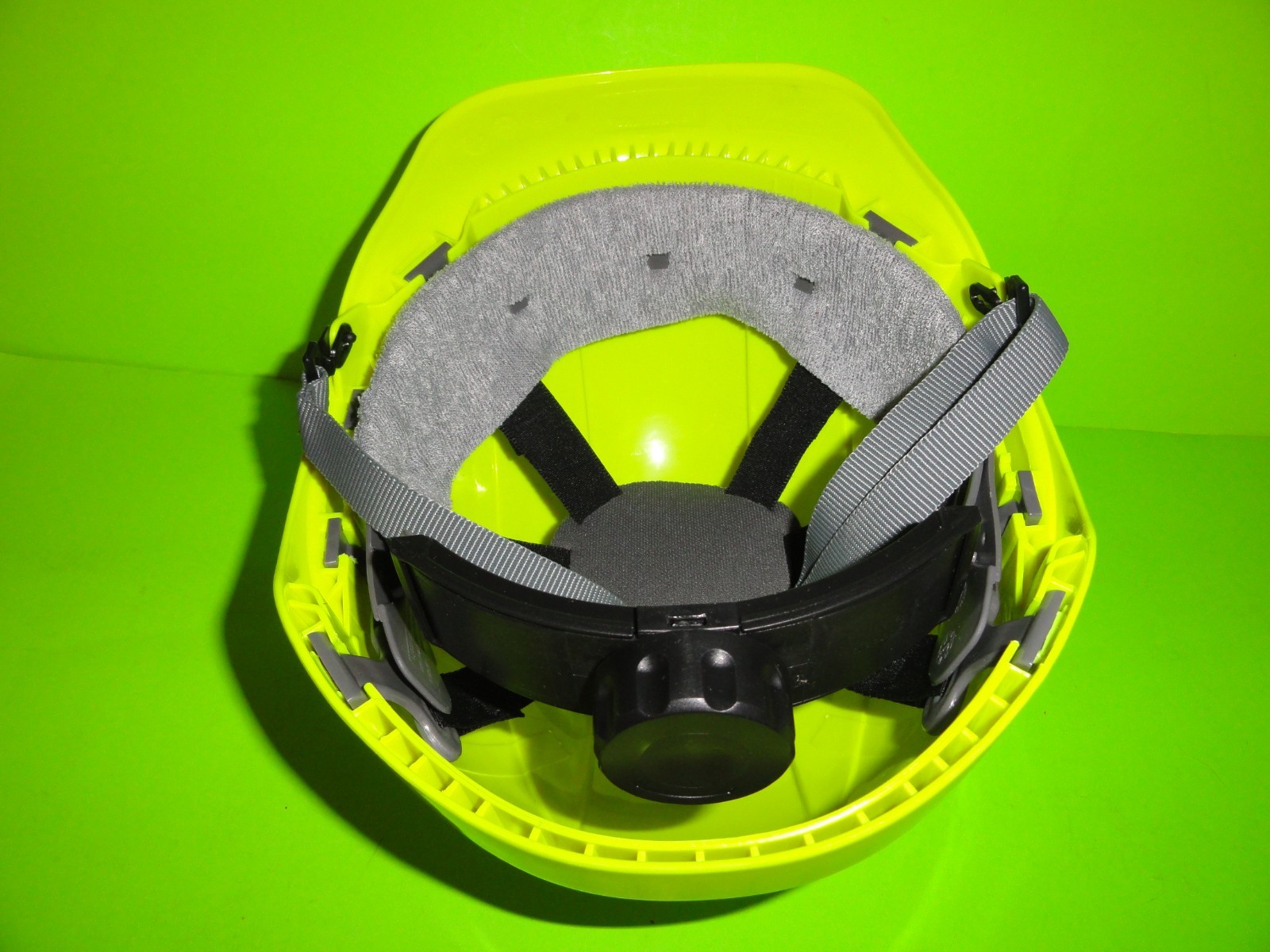 (10x) – Forester Hard Hat Helmet 6 Point Ratchet Suspension Hi-Vis Safety Green