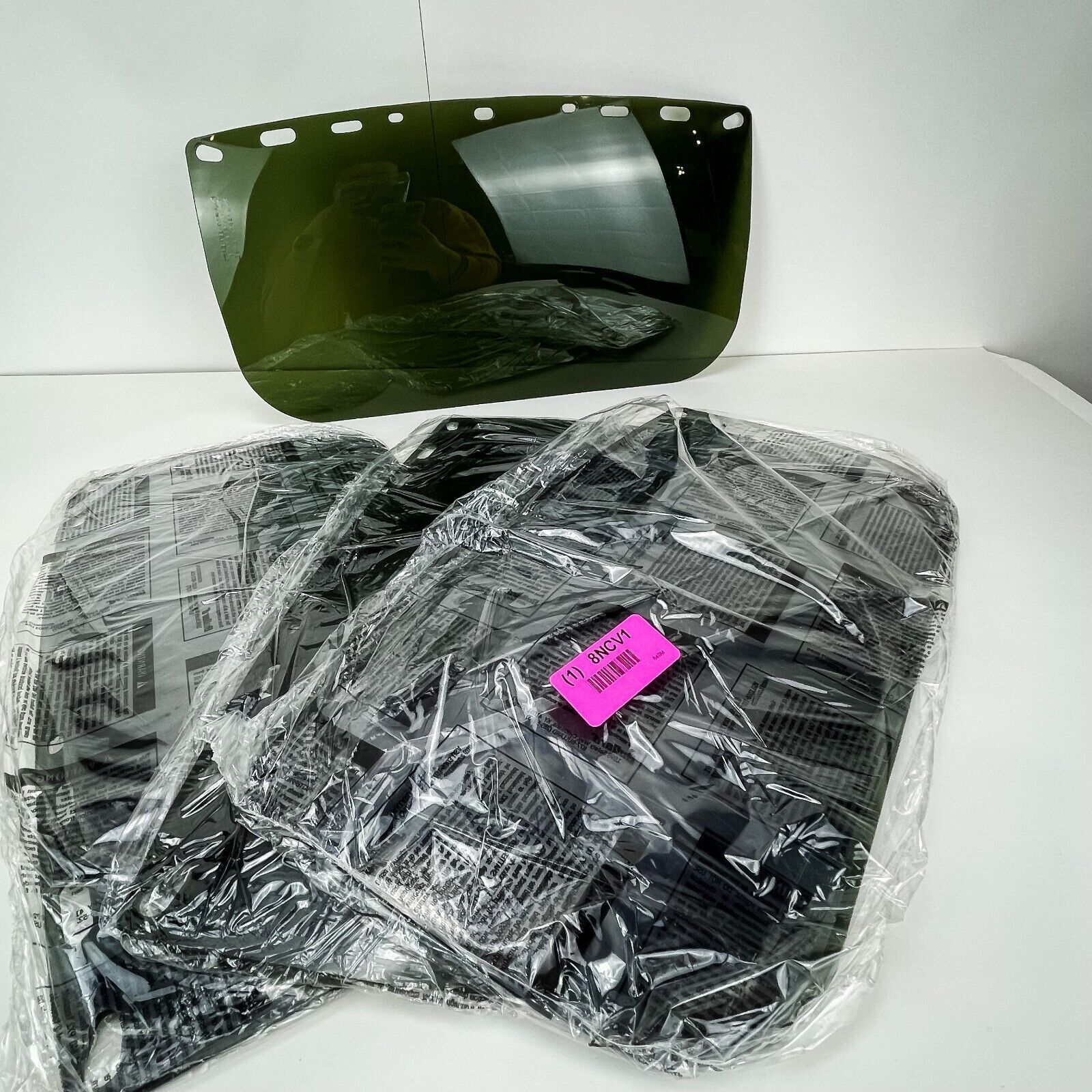 Bullard Face Shield Visor #840MG Dark Green Lot of 4 NEW