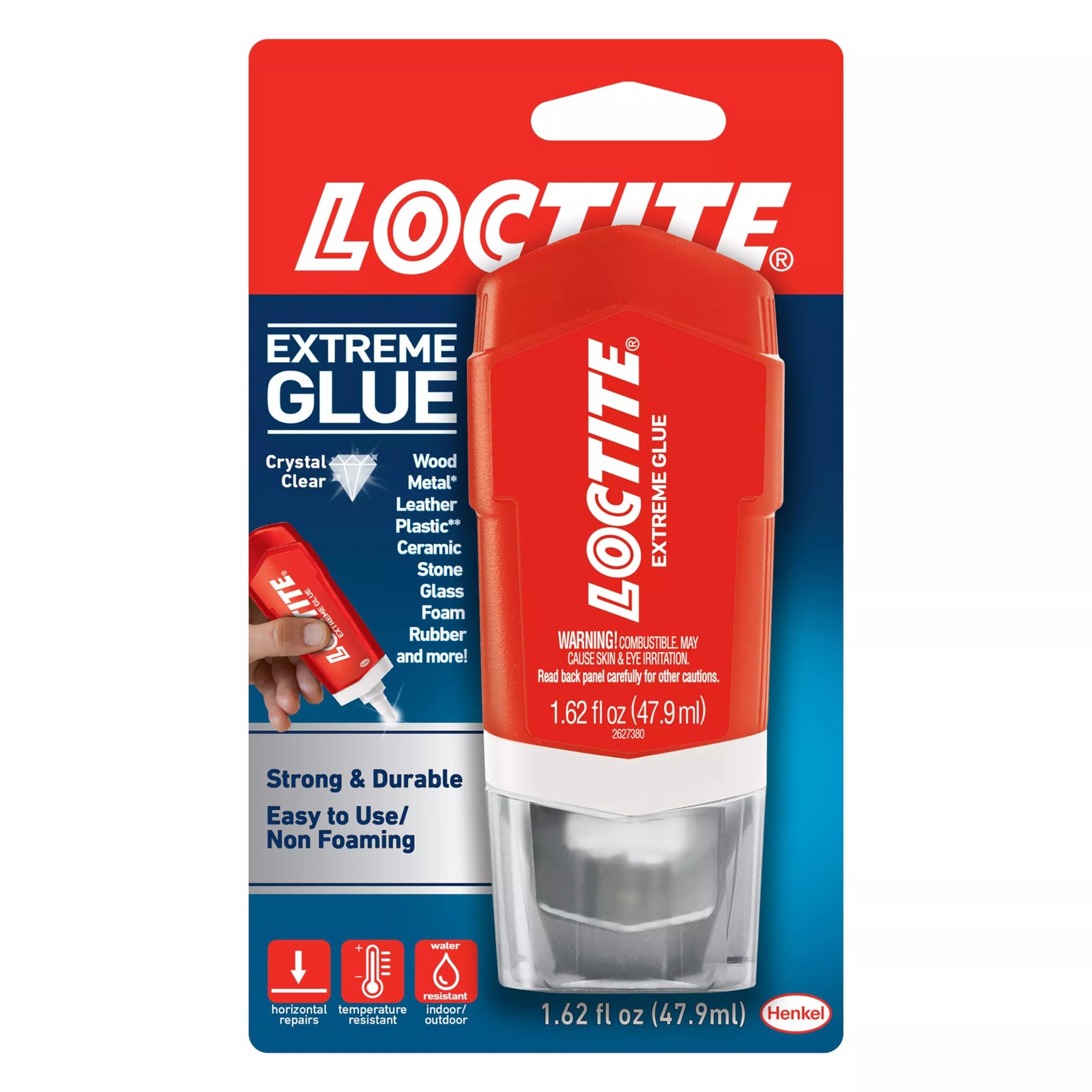 Strong All Purpose Glue 1.62 oz Clear Dries Fast Wood Metal Loctite Extreme Tube