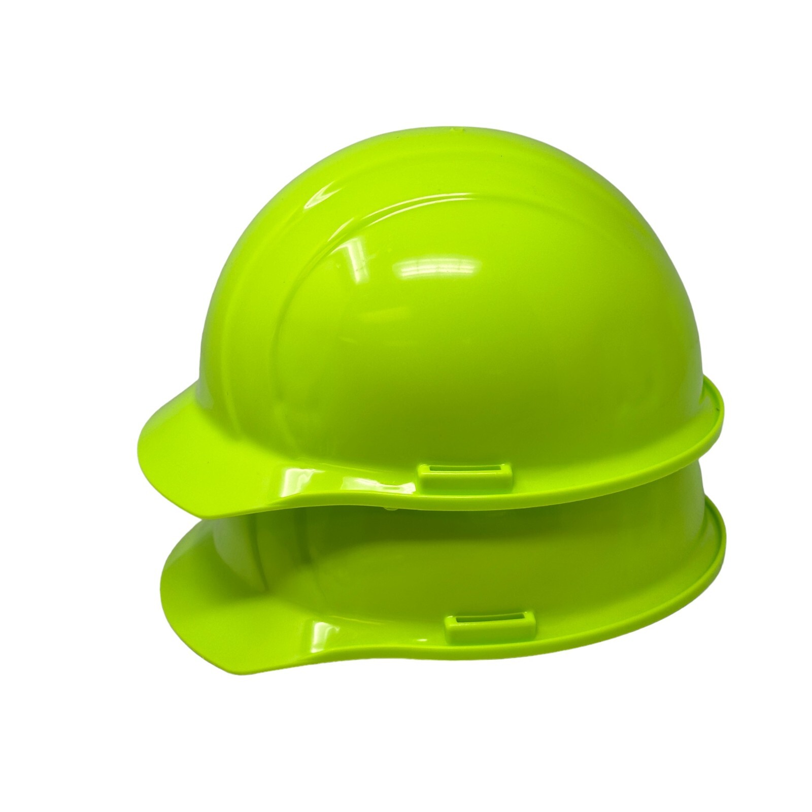 Lot of 2 ERB 41N915 Hi-Viz Lime Americana Hard Hat Standard Suspension