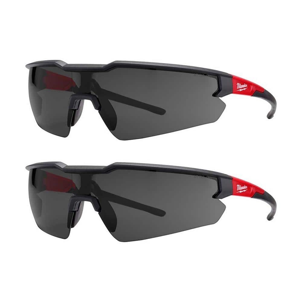 2-Pack Milwaukee Tinted Safety Glasses Anti-Scratch, Hard Coat Protects Lenses