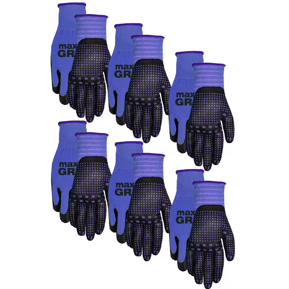 Men’S Blue Max Grip Gloves (6-Pack)
