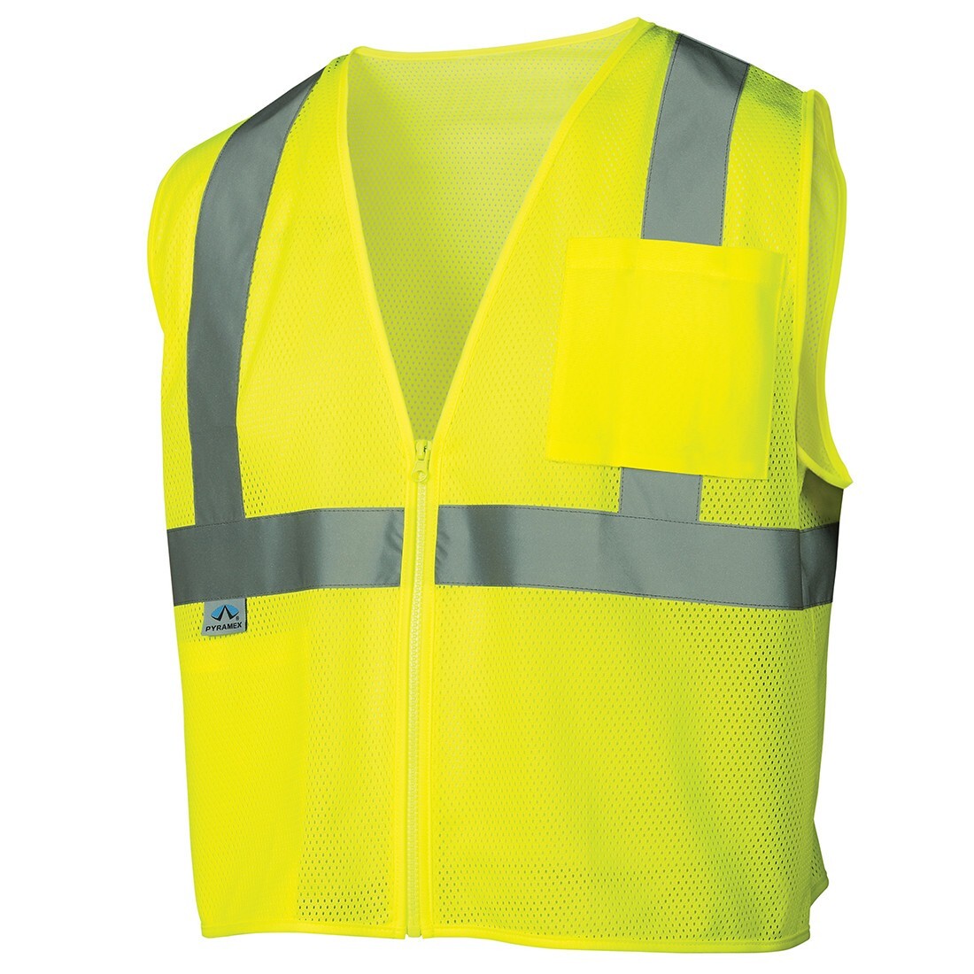 RVZ2110 LIME High Visibility ANSI Type R Class 2 Mesh Reflective Safety Vest