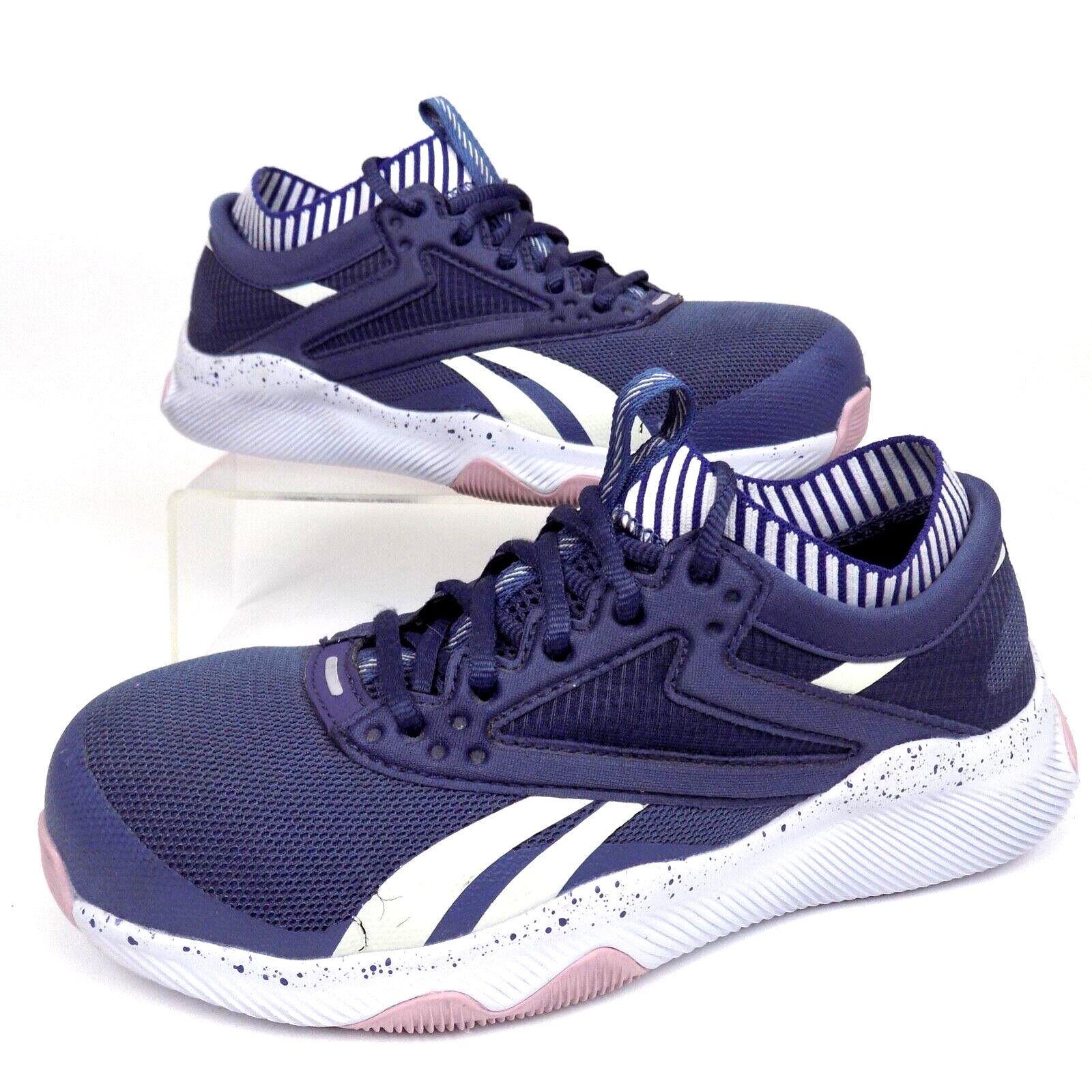 Reebok HIIT TR Work Safety Toe Women Comfort Sneakers, Size 8.0 WIDE, Blue 9065