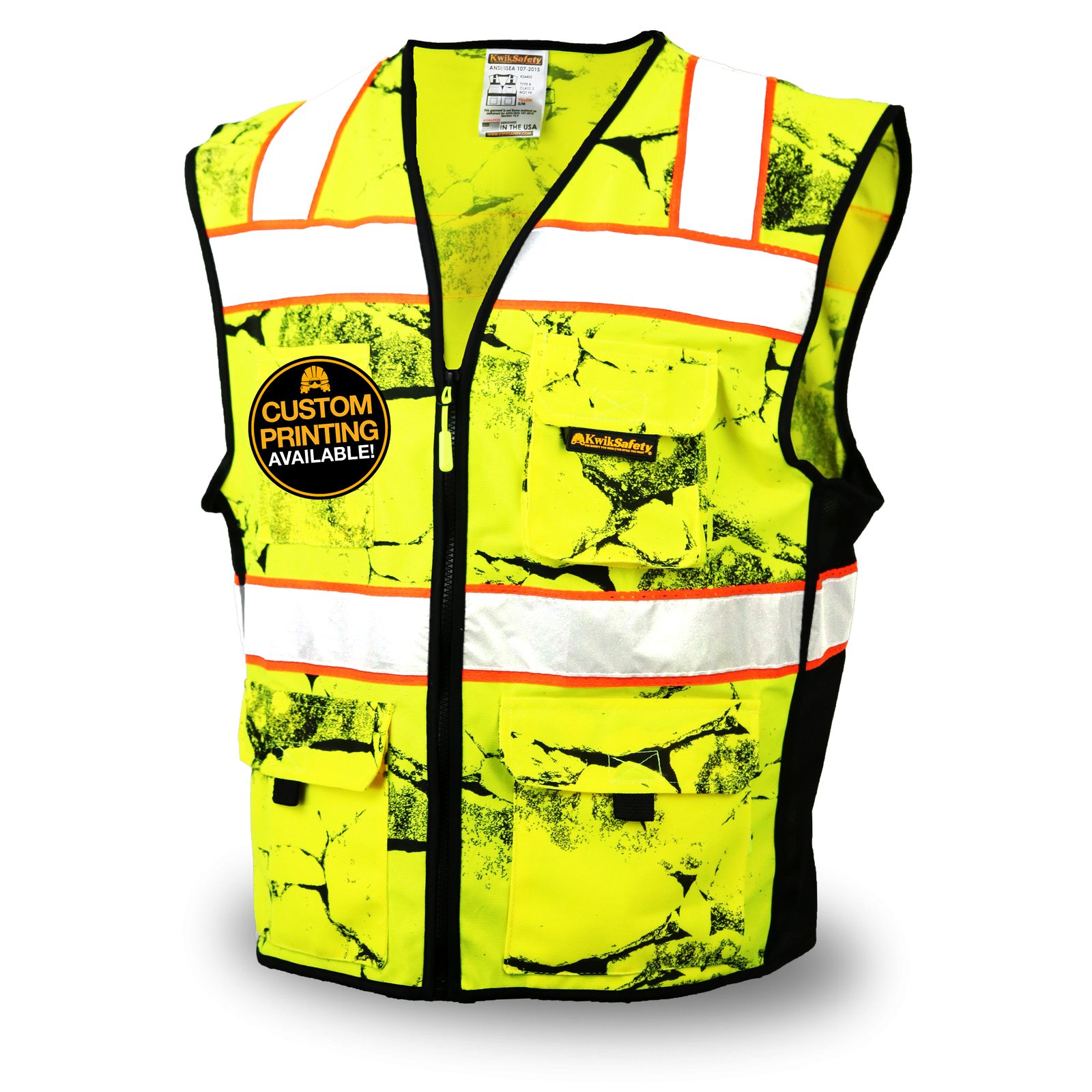 KwikSafety UNCLE WILLY’S WALL High Vis Reflective ANSI Class 2 Safety Vest