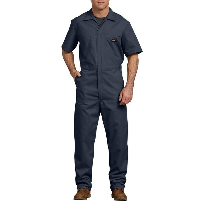 Dickies Men’s Short Sleeve Coverall, Dark Navy sz XL Regular