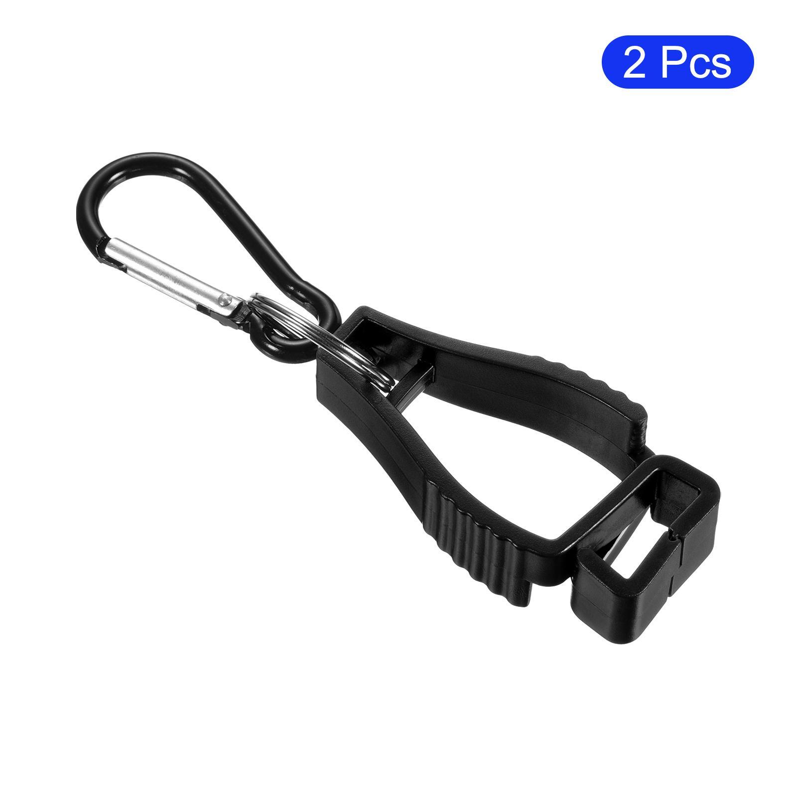 2pcs Glove Keeper, Gloves Grabber Clips Holder Hanger for Helmets, Black