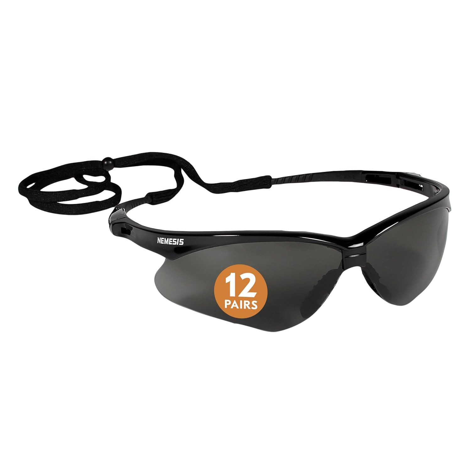 ™ V30 Nemesis™ Safety Glasses (22475), with Anti-Fog Coating, Smoke Lenses, Blac