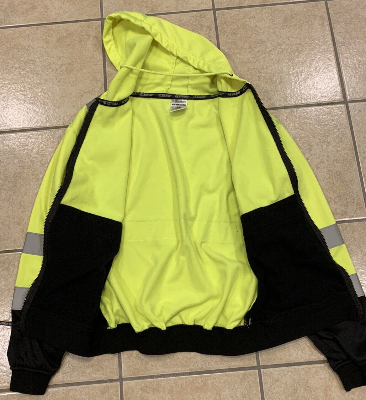 Adult L ML Kishigo Hooded High Visibility Reflective Jacket JS102 Hi Viz Hi Vis