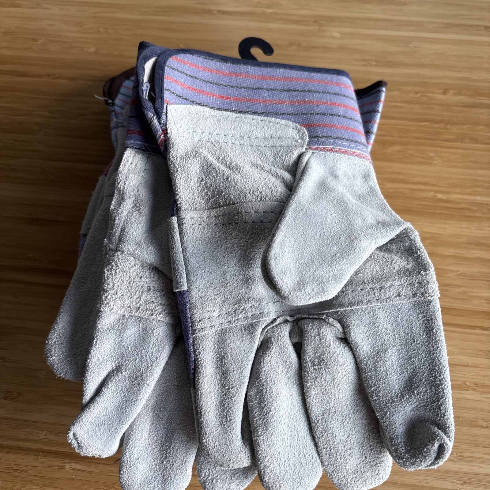 Split Cowhide Leather Palm Gloves with 2½” Rubberized Safety Cuff 5 Pack Large