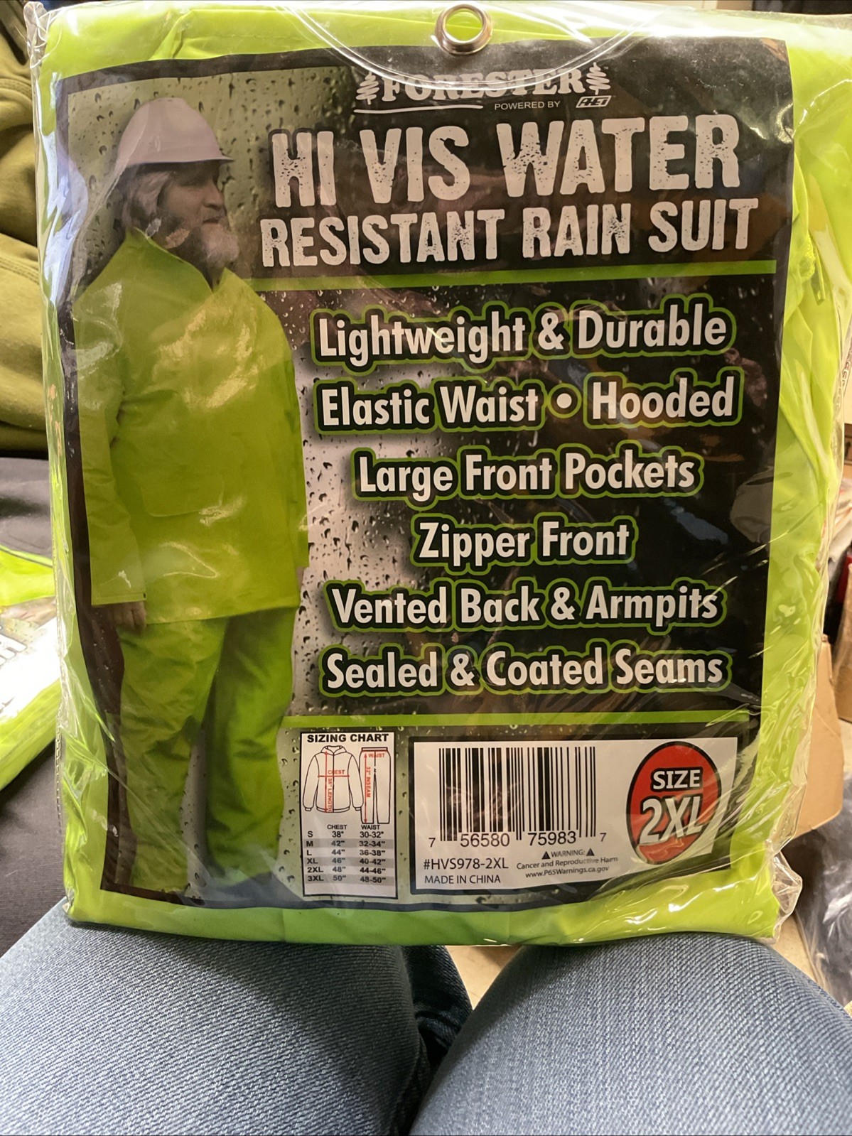Forester Hi-VIS Water Resistant Rain Suit-2XL HVS978-2XL