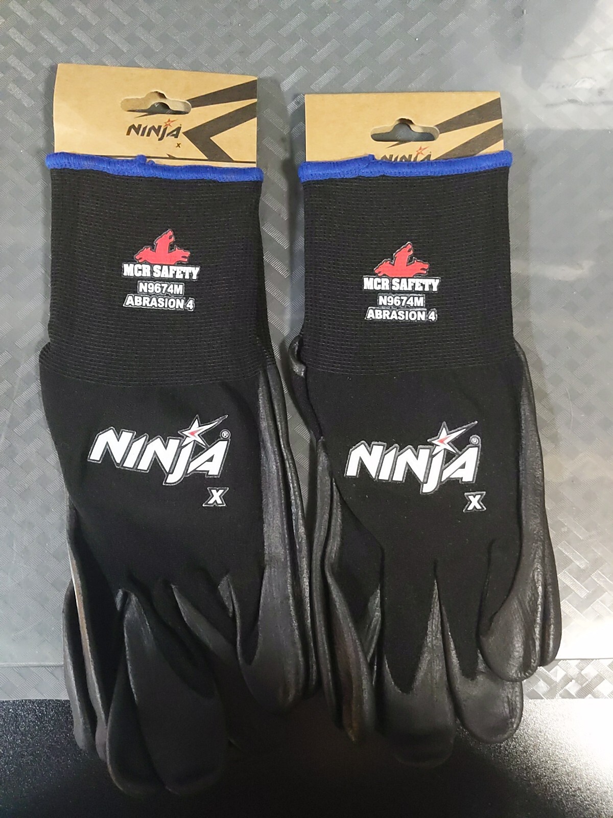 2Pk MCR Safety Ninja X N9674M Work Gloves 15 Gauge Nylon/Lycra Shell Medium #TB3