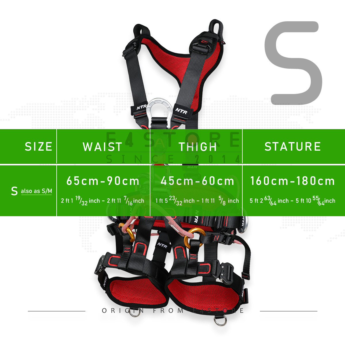 Fall Arrest Rescue Rope Access Equipment Full Body Tree Climbing Harness SRT