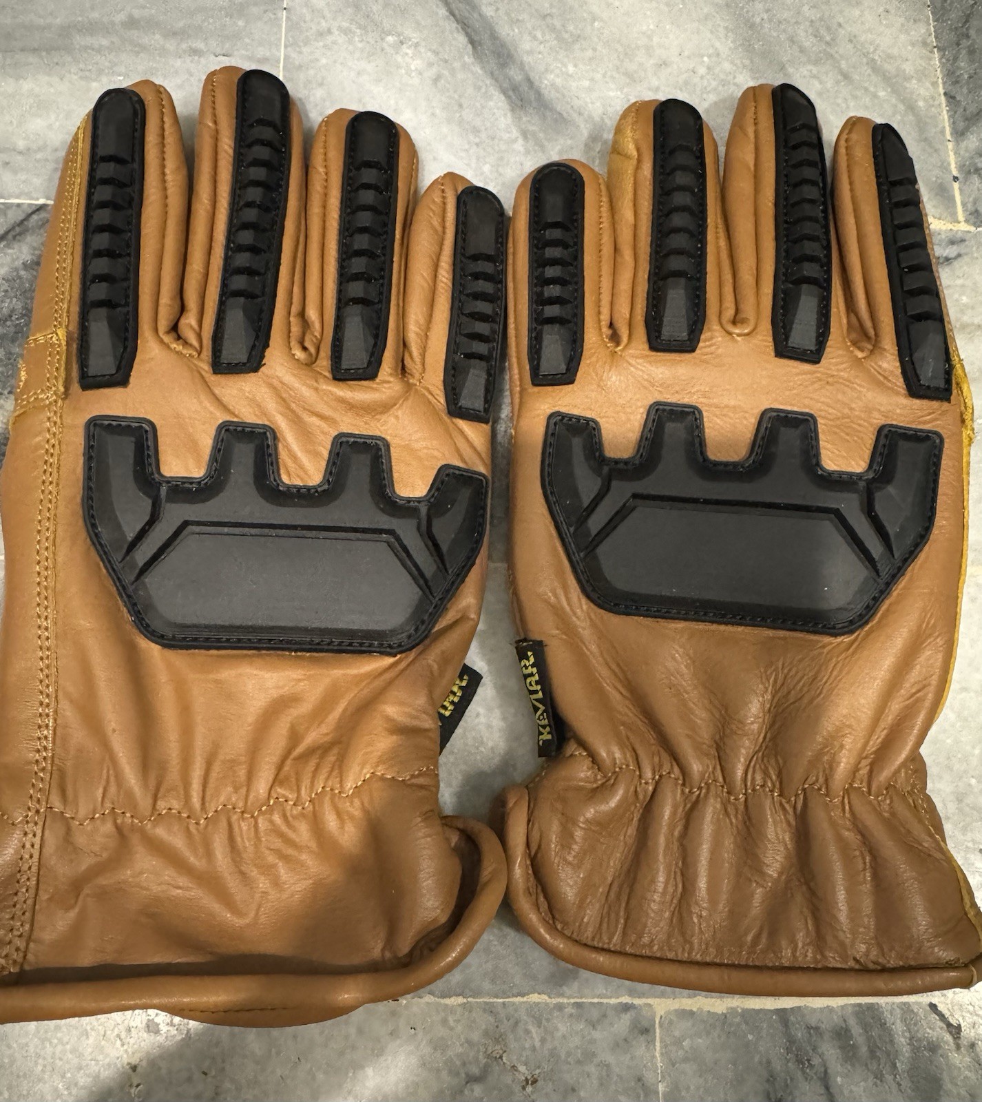 Buffalo Skin Leather Back TPR Inner ANSI Cut V(5) Lining Vibration Padded Palm