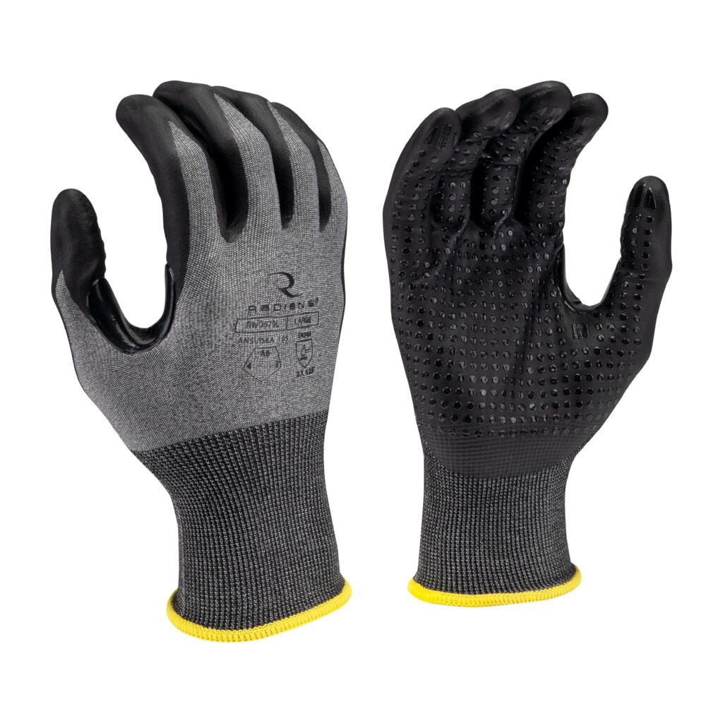 Radians RWG579 Cut Level A6 HPPE Foam Nitrile Dotted Palm Gloves [12 PAIR]