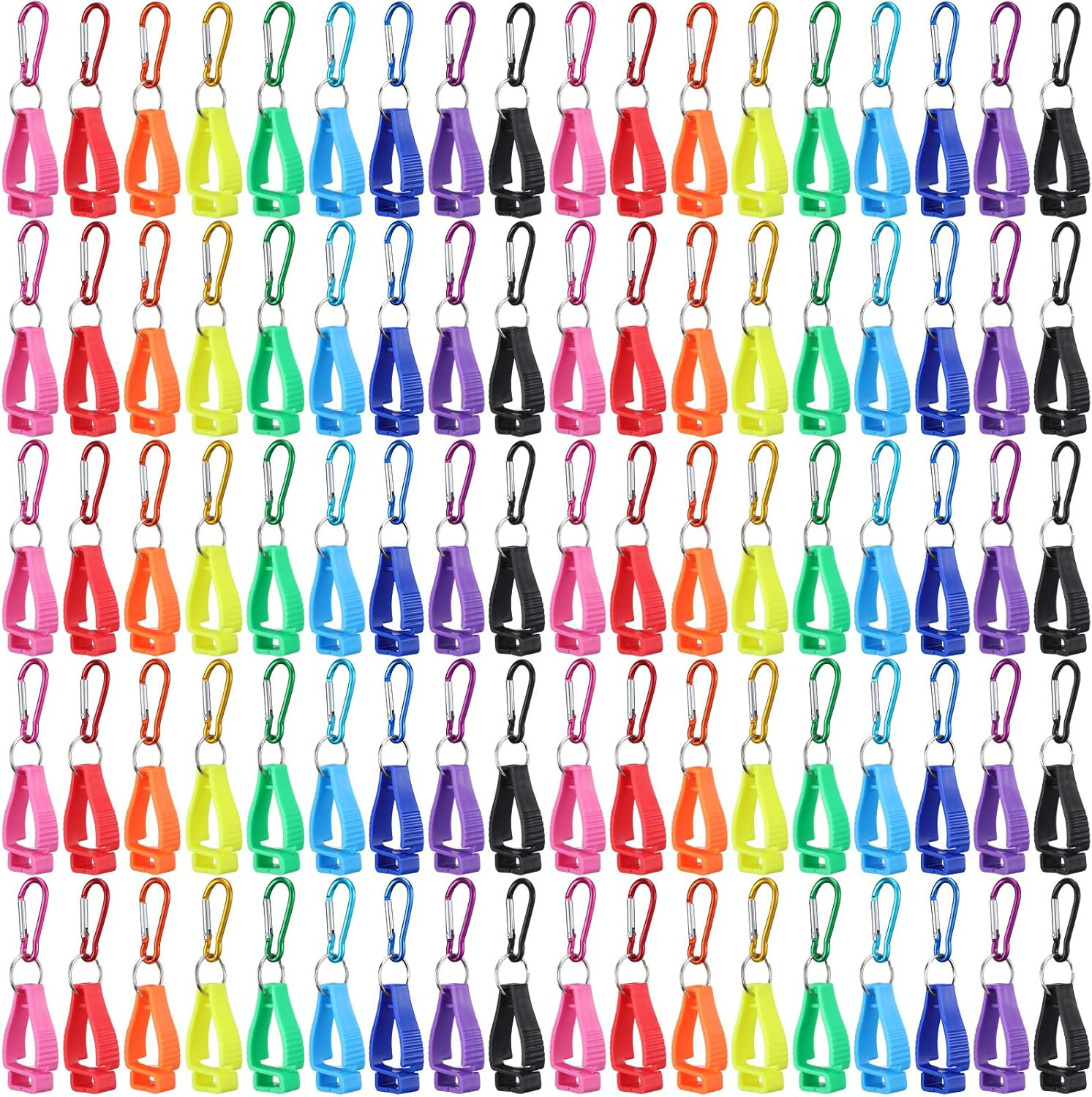 90 Pcs Multicolored Glove Clips for Work Large Glove Holder Clips Safety Keepers