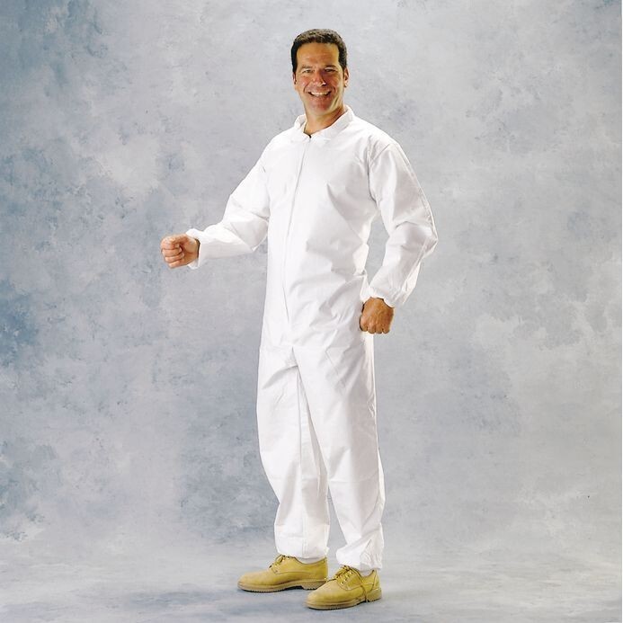Box Of 25! Lakeland TG417-4X Size Micromax Zip Collar Elastic Wr+Ank Coverall HR