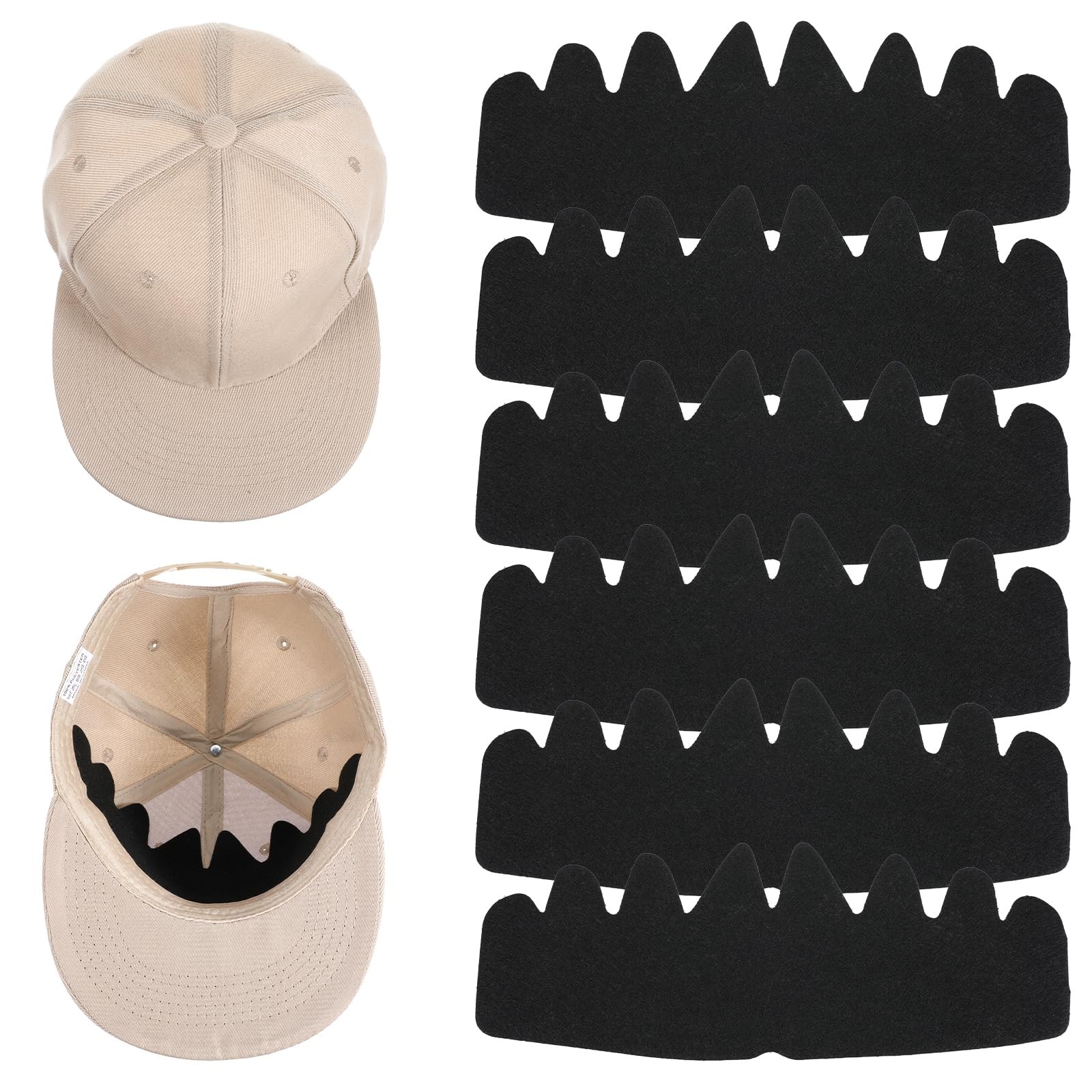 6 Pcs Hat Sweat Liner Ball Cap Sweat Protectors Padding for Ballcap Hat Prote…