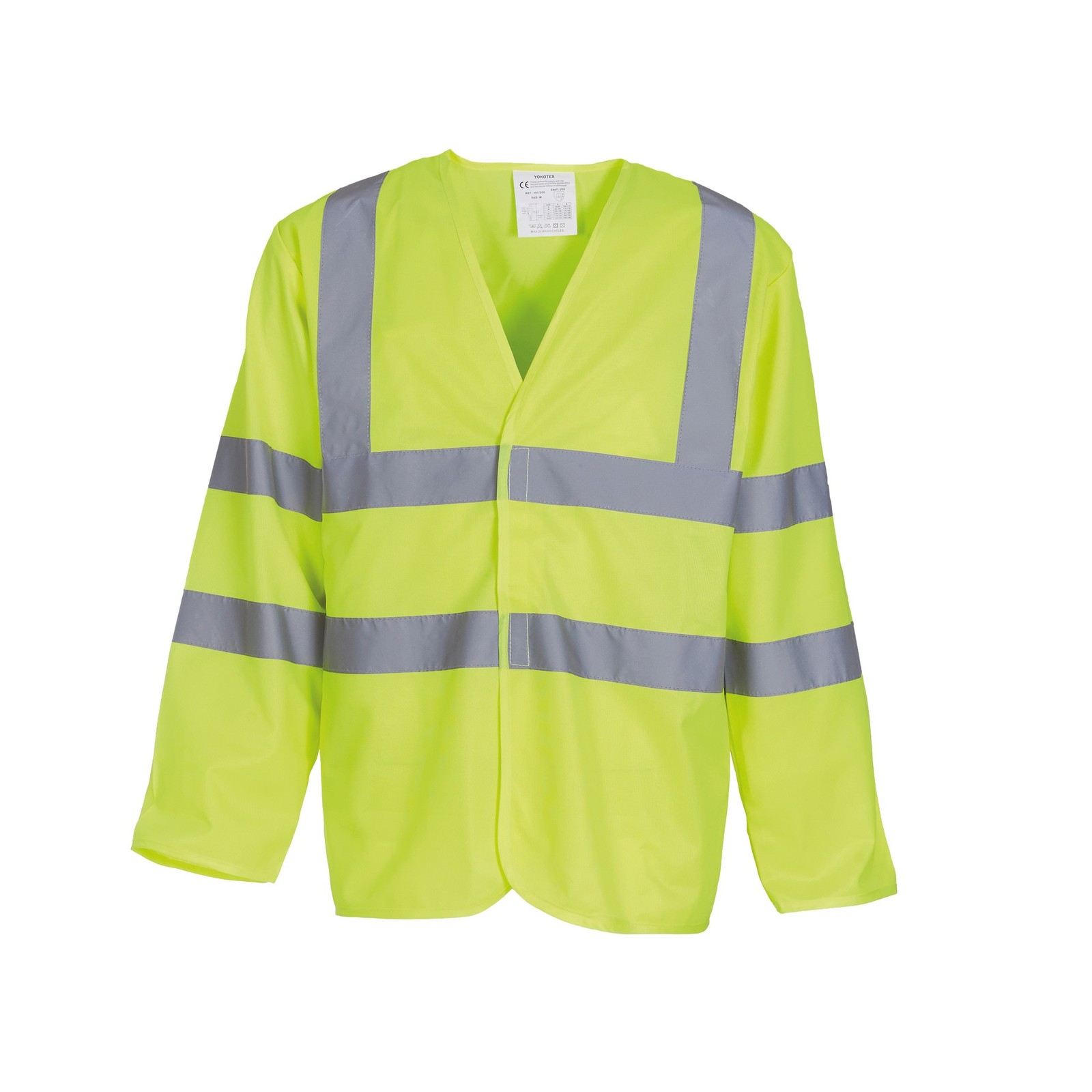 Yoko Hi-Vis Men’s Long Sleeve Waistcoat HVJ200-Safety Work Wear Polyester Jacket