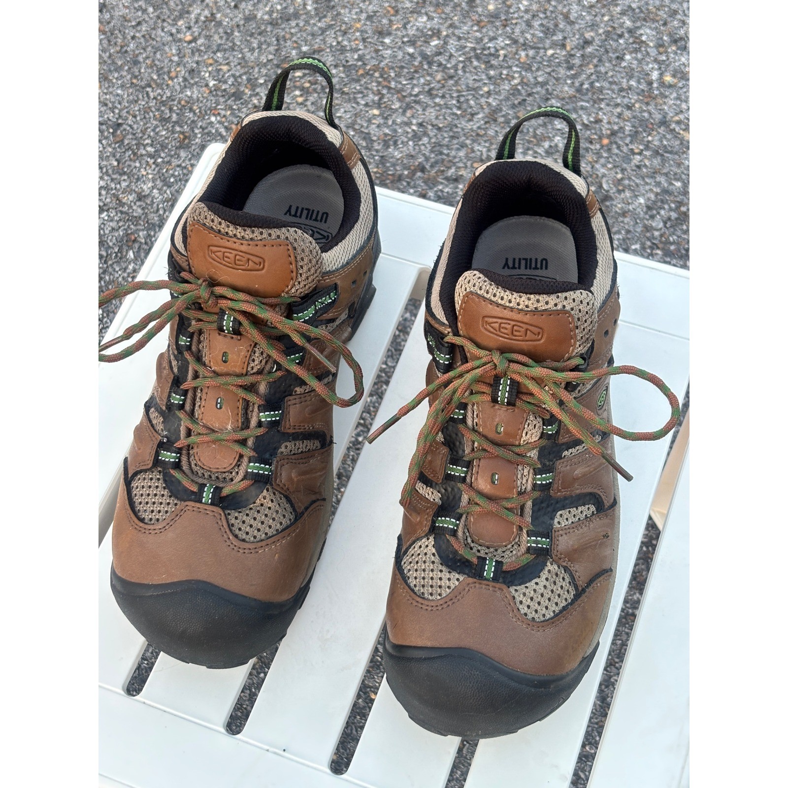 KEEN Utility Flint II Steel Toe Work Shoes Mens 10D Brown Leather ASTM F2413-18