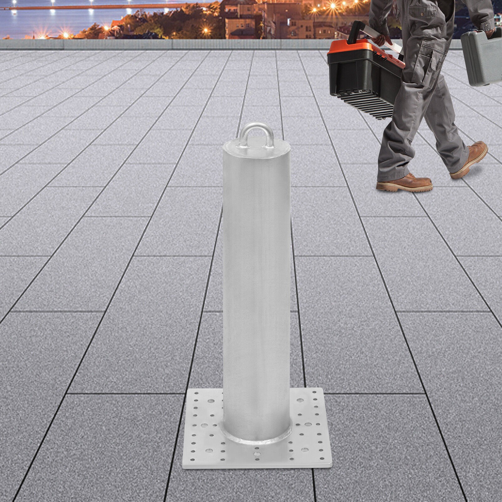 Commercial Roof Anchor 10*10*24in Roof Anchor Standing Roof Anchor w/8+40 Holes