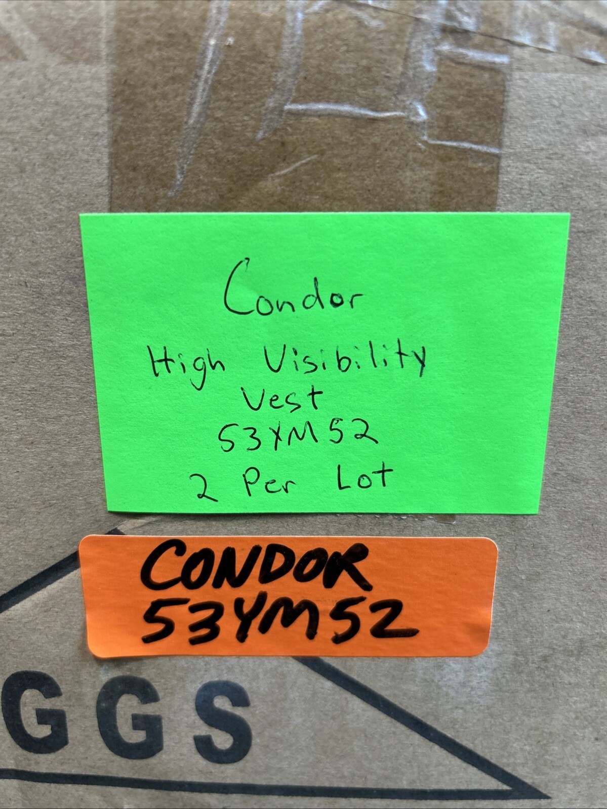 2 Pack Condor 53YM52 High Visibility Vest Yellow/Green 2XL ANSI Class 2 Zipper