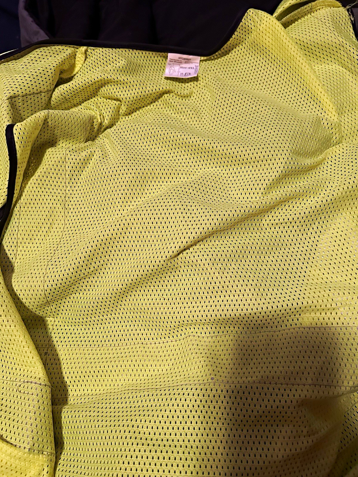 Hi-Vis Yellow Mesh Safety Vest with Gray Reflective Stripes, High Visibility