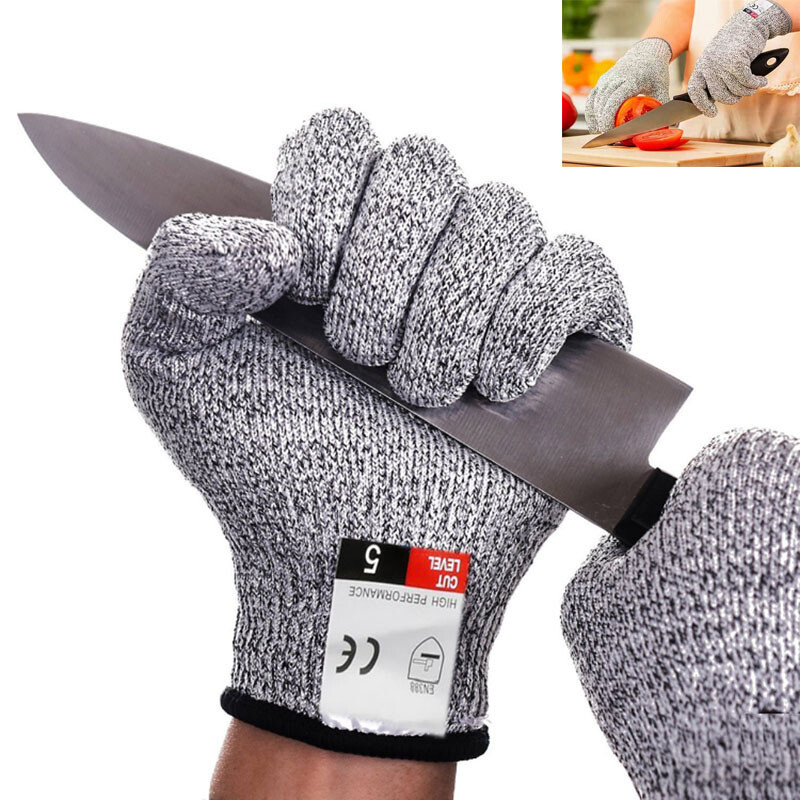1 Pair Food Grade Cut Resistant Gloves Anti-Cutting for Cutting Multiple Uses
