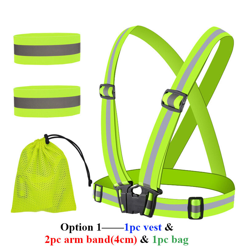 High Visibility Vis Reflective Running Cycling Walking Bib Vest Top Quality Chic