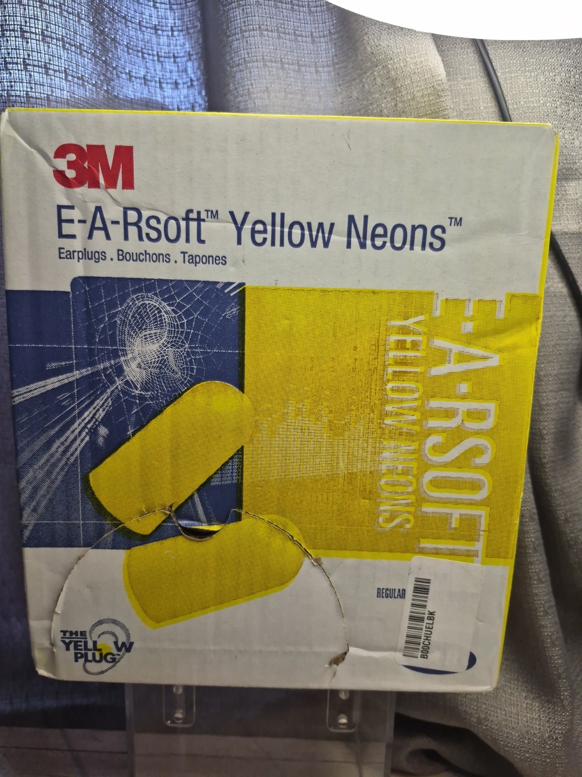 3M S3.19-1974 E-A-Rsoft Soft Foam Cordless Earplugs Yellow Neon 200 Pairs NNR33