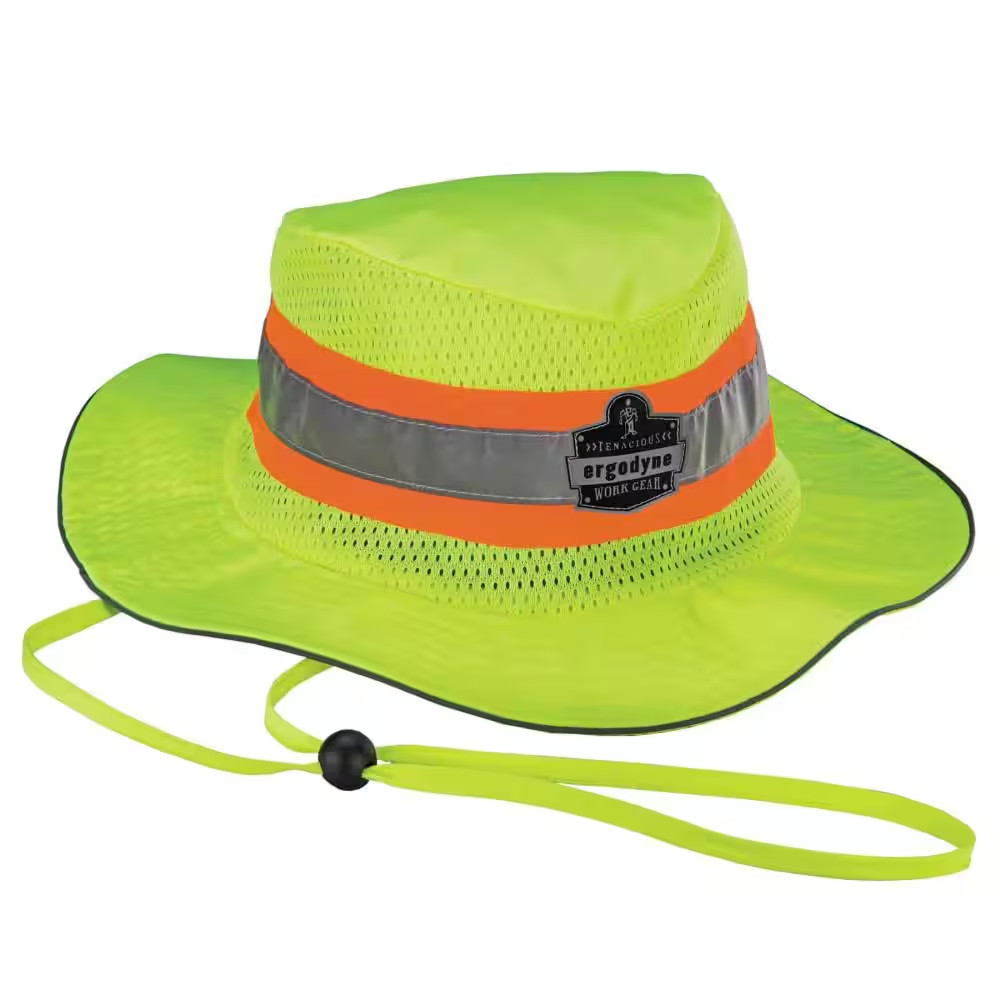Chill-Its Large Extra Large Lime Hi-Vis Ranger Sun Hat Microfiber Cooling