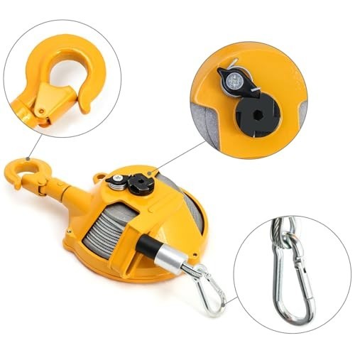 2 Pack Spring Balancer 7-11lbs Retractable Tool with 5ft Wire Rope & Hook
