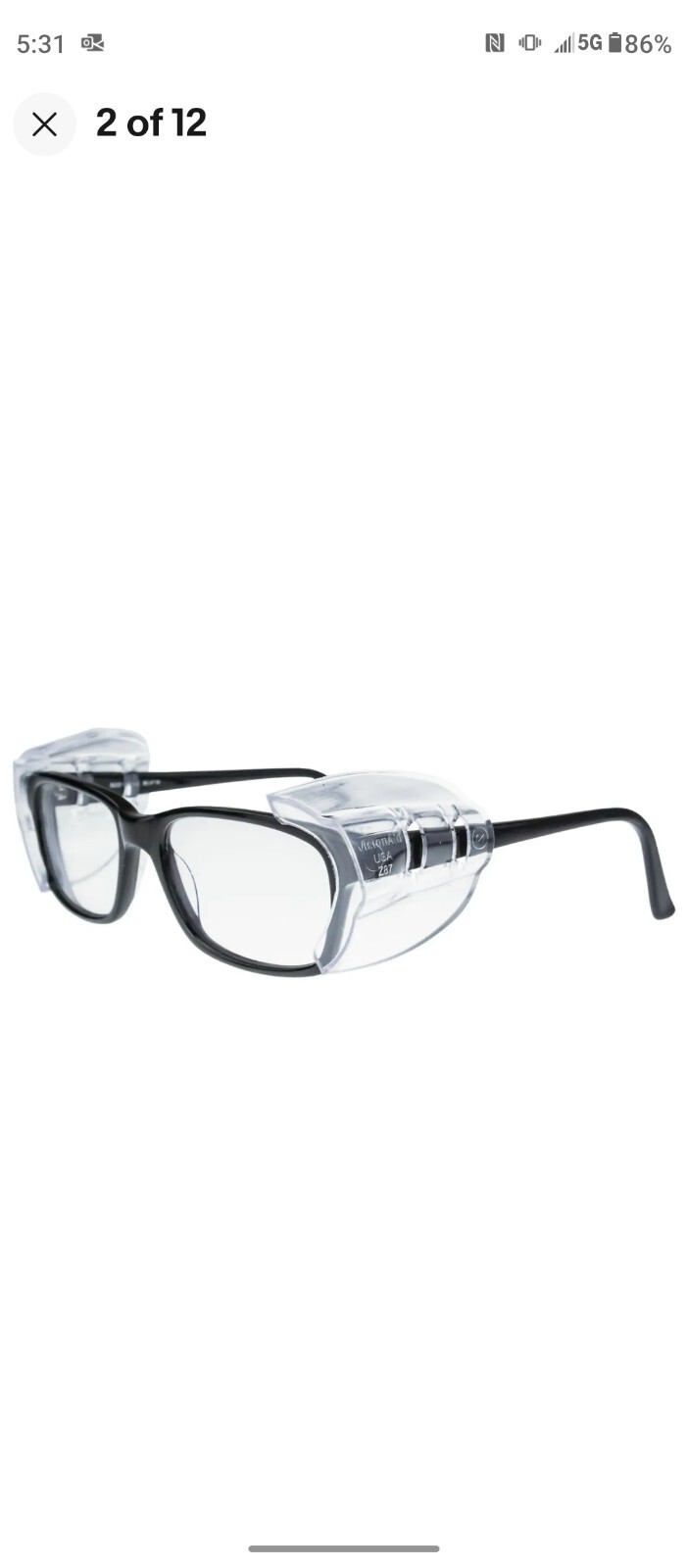 Radians 99705 Universal Flex Sideshield VisionAid Clear Sideshield 20 Pair