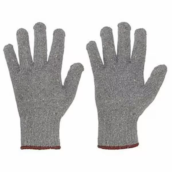 Condor Knit Gloves, Seamless Knit, Cotton, Uncoated, Gray, L, 1 Pair 60VY33