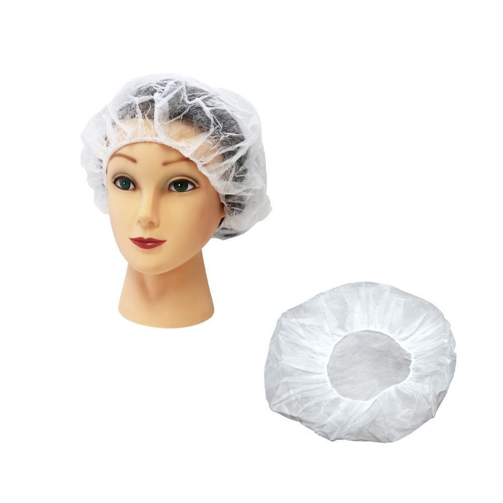 Non Woven Bouffant Caps Hair Net Cap White Elastic 28″ Size 2000 Pieces