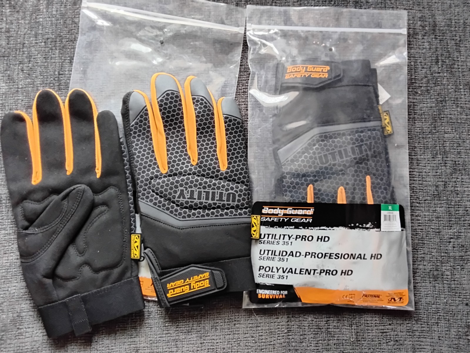 BODY GLOVE UTILITY PRO SERIES 351 GLOVES 2 PAIR SIZE LARGE