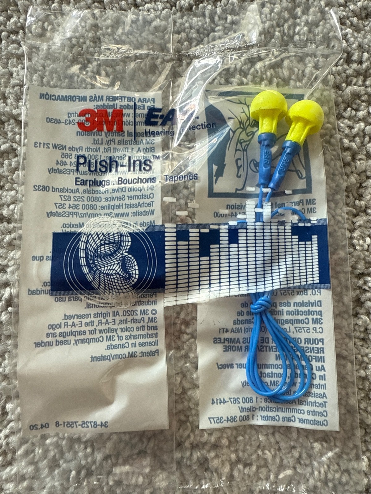 3M Earplugs – Mixed – Corded Push-ins, No touch and Corded Taper fit 2 NEW