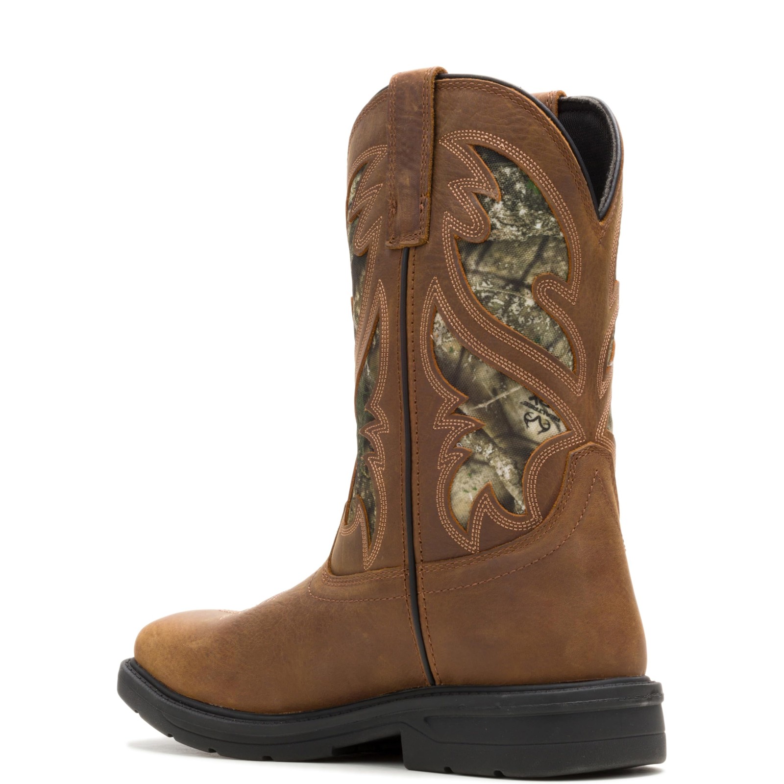 Men’s Rancher Level Pull-on Steel-toe Work Wellington Construction Boot, Camo…