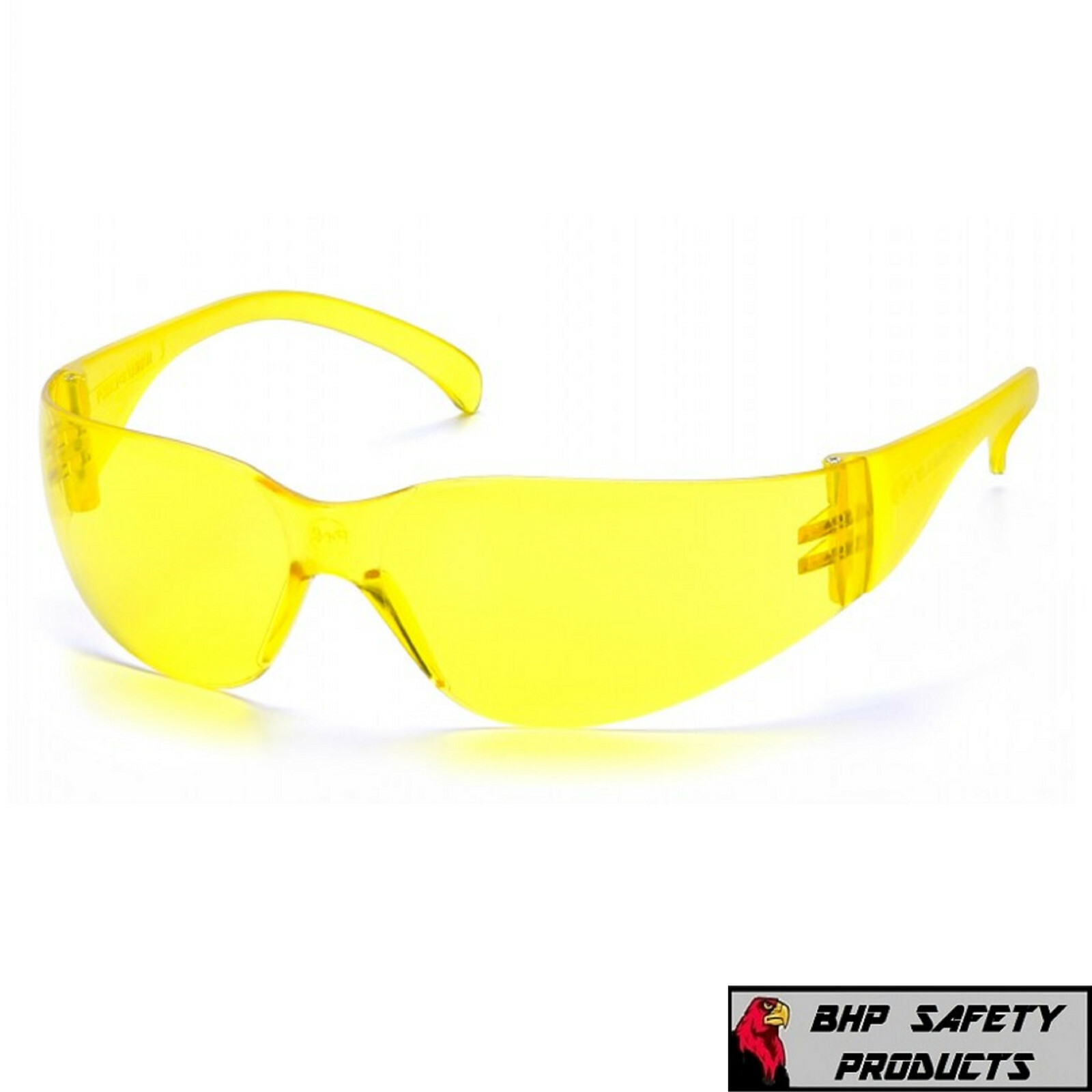 (1 PAIR) PYRAMEX INTRUDER AMBER LENS SAFETY GLASSES SHOOTING RANGE S4130S Z87+