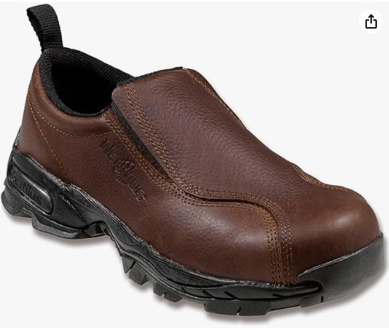 Nautilus Safety Footwear N1620 Steel Toe Brown Leather Work Shoes Size 17 Wide