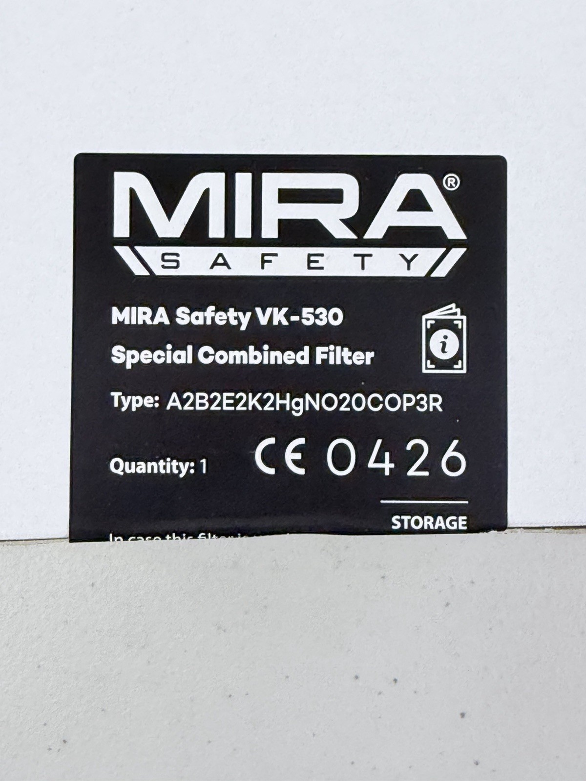 MIRA Safety VK-530 Smoke / Carbon Monoxide Filter Cartridges SEALED NEW