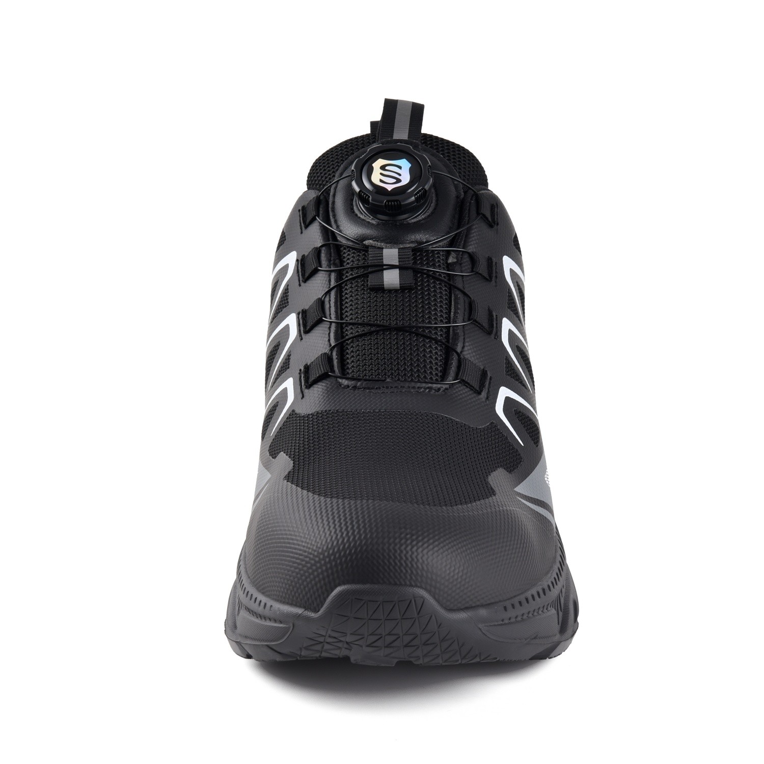 JACKSHIBO Mens Safety Shoes Work Boots Steel Toe Sneakers Puncture Proof Black