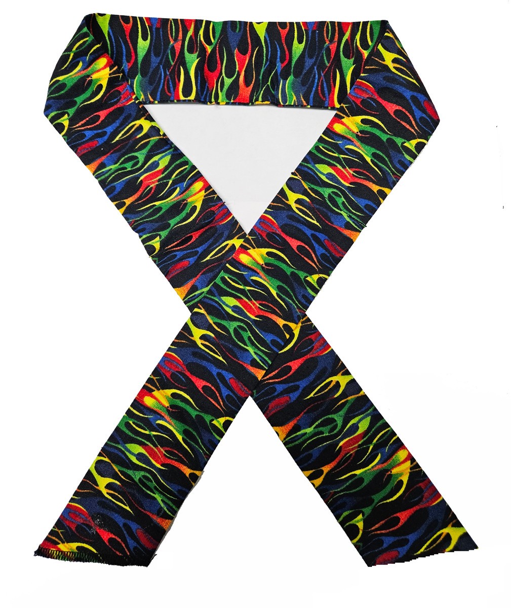 MIRACOOL 5 PACK COOLING BANDANAS -SMALL FLAMES – 940-SFL – FREE SHIP!