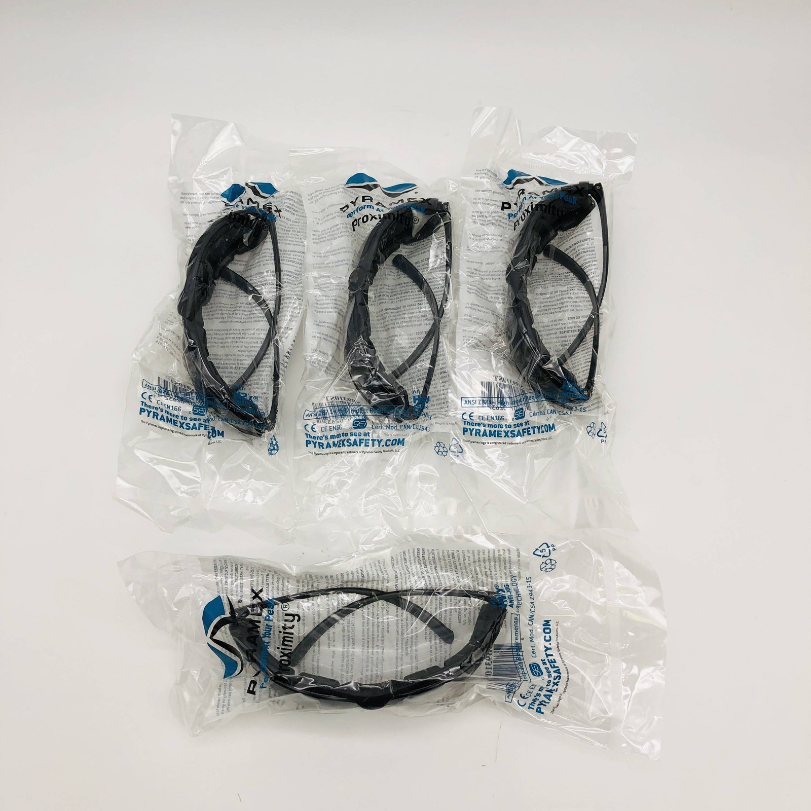 4x Pyramex SB9323ST Safety Glasses Dark Gray Anti Fog Scratch Resistant Lens