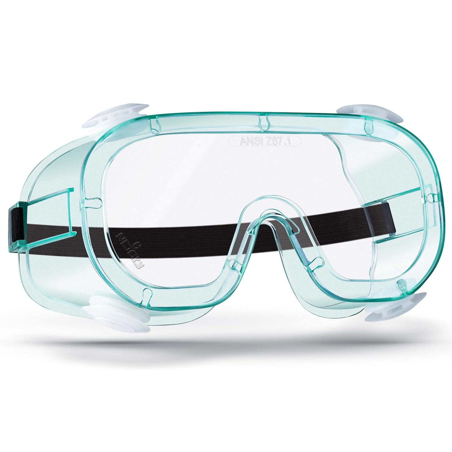 Clear Vented Protective Lab Safety Goggles with Anti Fog Coating Over Glasses