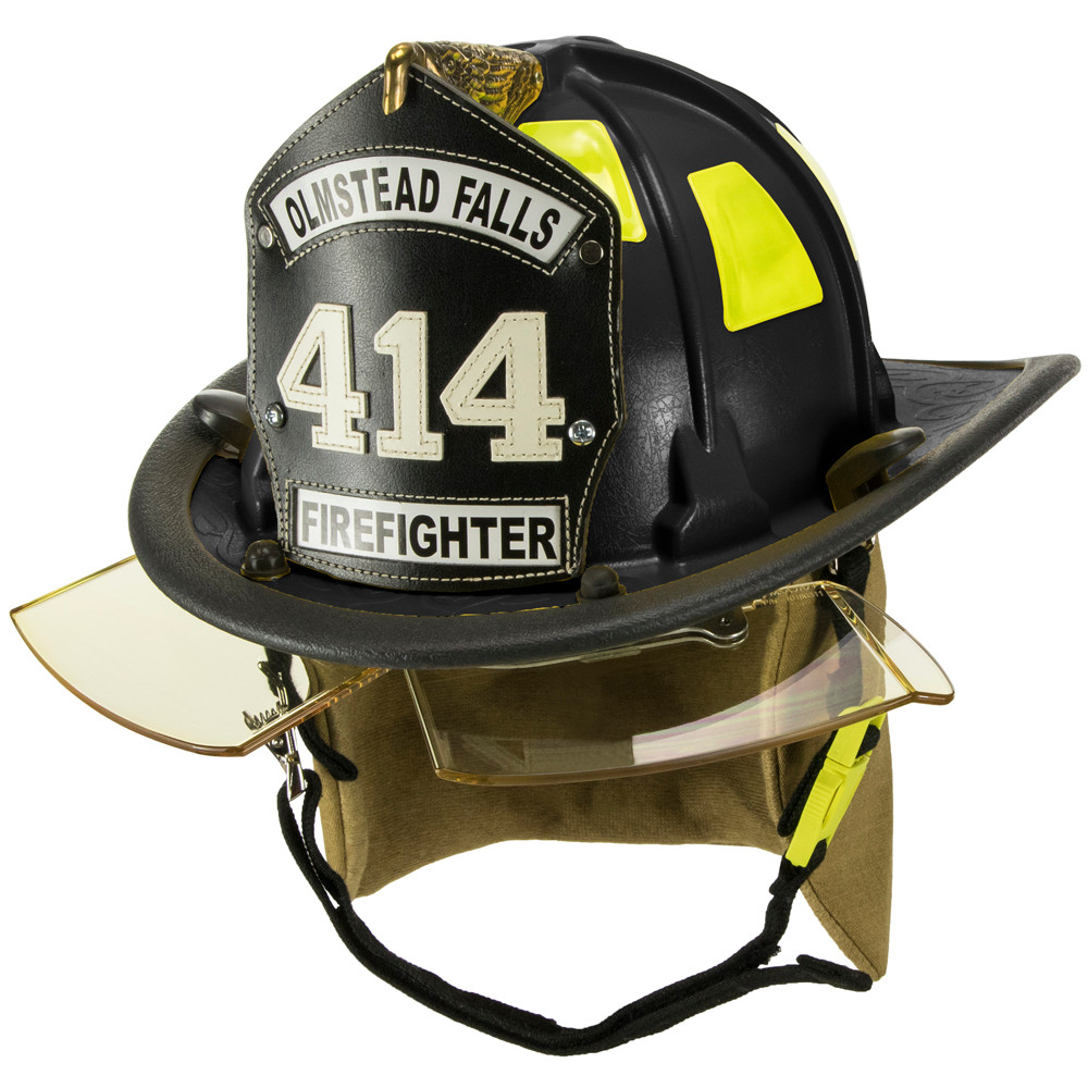 MSA Cairns 880 Chicago Style Fire Helmet Traditional NFPA Standard/Deluxe Black