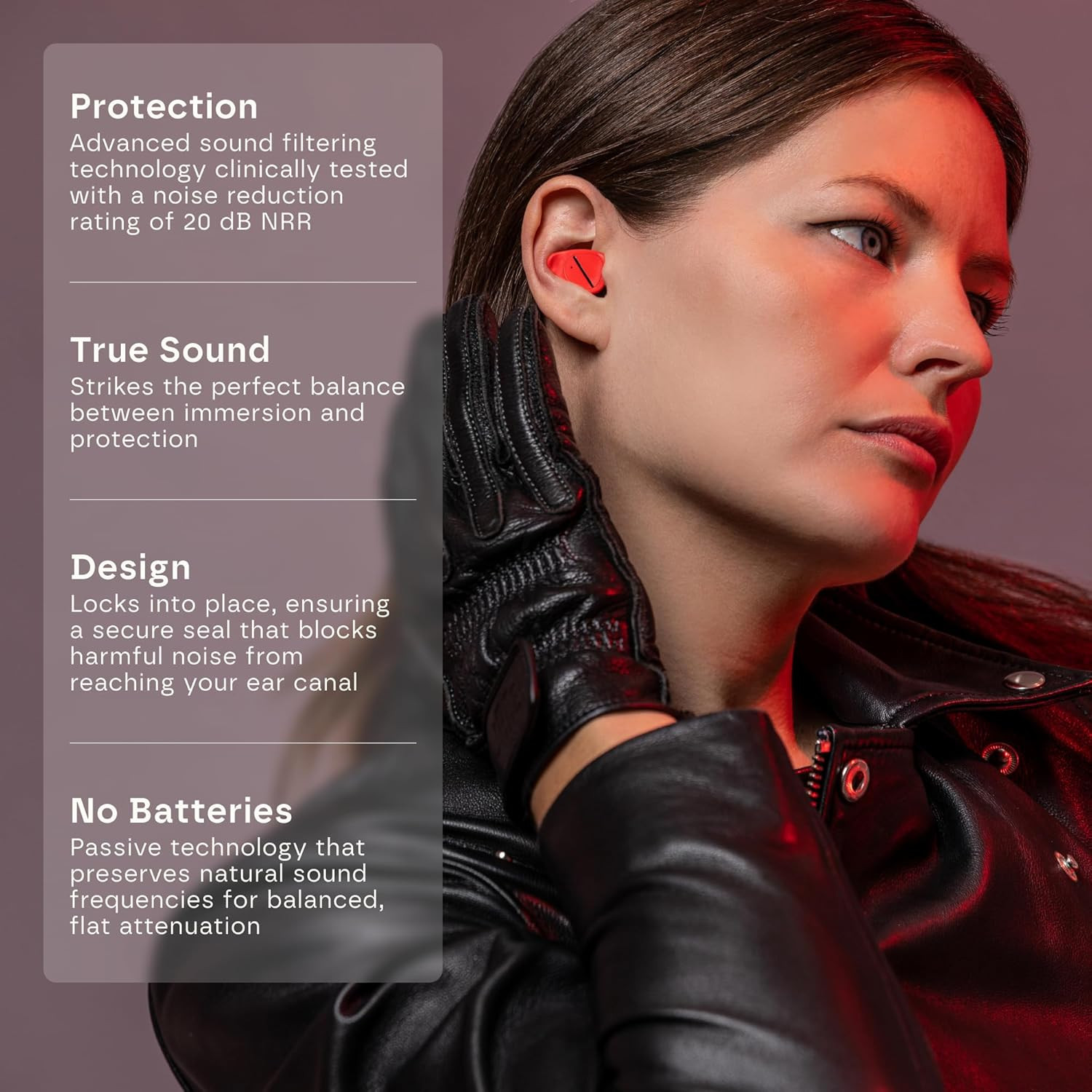 Motorcycle Ear Plugs – High-Fidelity Reusable Noise Reduction Earplugs for Ridin