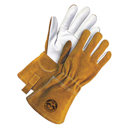 Bdg 60-1-1722-L 60-1-1722 Welding Gloves, Gauntlet Cuff, Wing Thumb, Premium