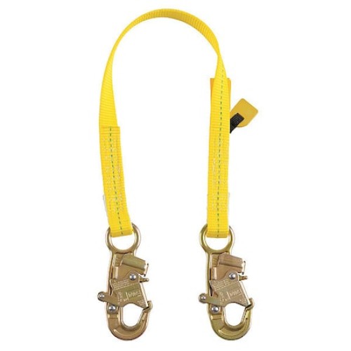 Lanyard, 3 ft. Length, Snap Hook, Steel, 1 Leg(s), 310 lb. Weight Capacity